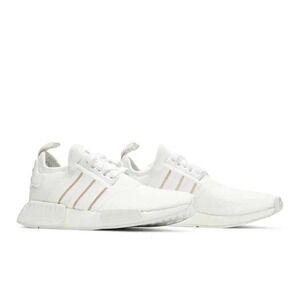 Adidas NMD R1 White Rose Gold Metallic Womens Running Shoes Size 8.5